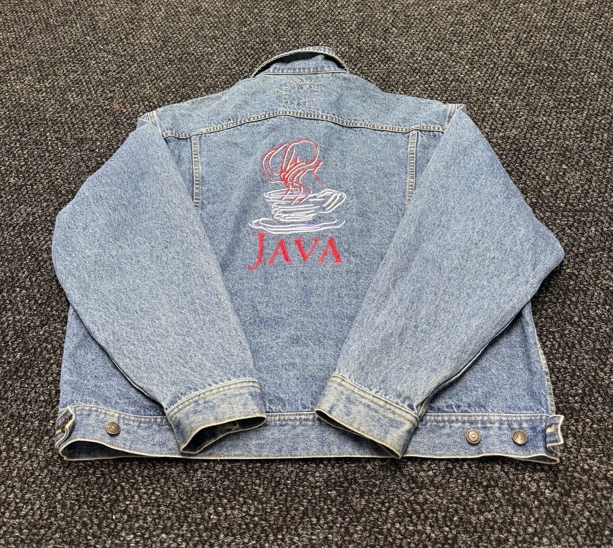 Sun Microsystems Java Program Vtg 90s 2000s Computer XL Denim