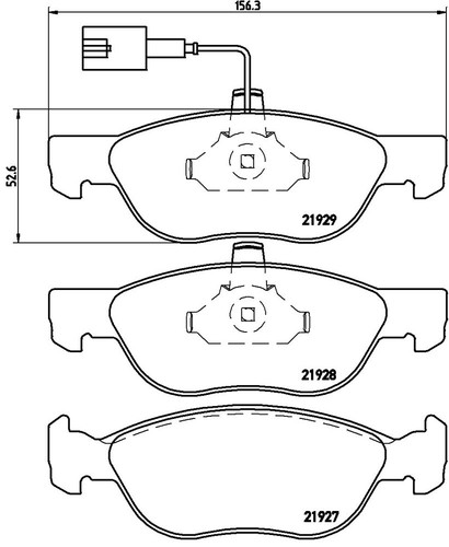 PASTIGLIE FRENO ANTERIORI BREMBO FIAT Punto II (188) 1.3 jtd Multijet 51kw 70cv - Imagen 2 de 3