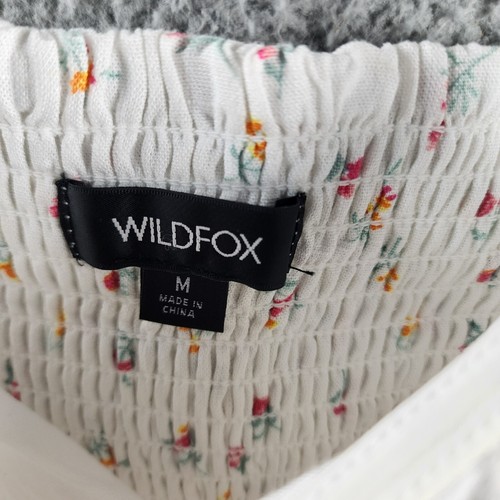 Wildfox Odessa Linne Blend Crop Top Women's M White Multi Pearl Beaded Pullover - 第 9/13 張圖片