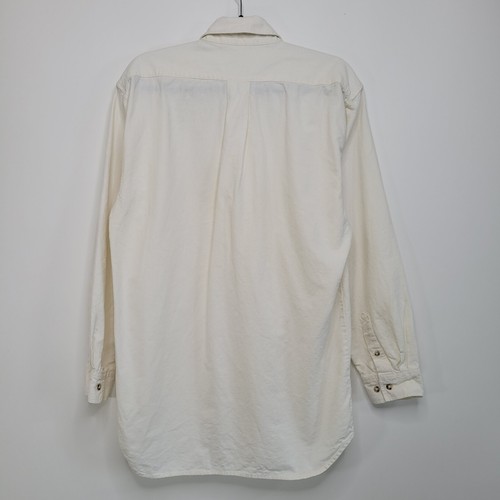 Camicia HEMPTOWN avorio con bottoni taglia L manica lunga fibre naturali neutre - Foto 4 di 7