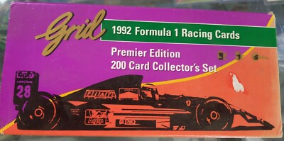 1992 Grid Formula 1 Racing Premier 200 Card Collector's Set open