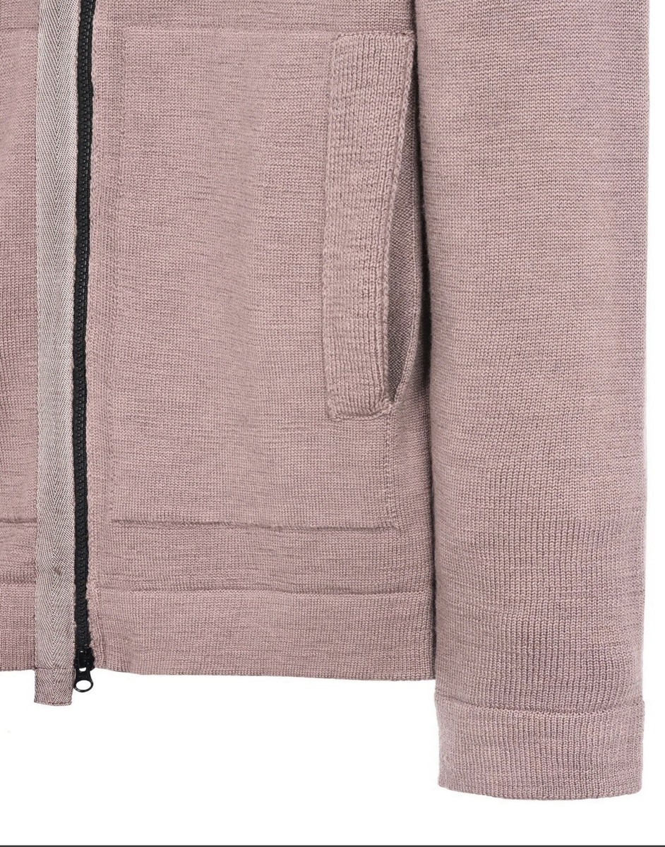Stone Island Hooded Cardigan Knit With “Nylon Metal” Hood Stone Island Hooded Cardigan Knit With “Nylon Metal” Hood