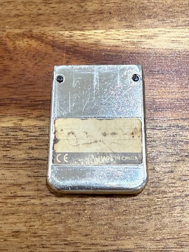 RARA Tarjeta de Memoria Sony PlayStation 1 (PS1) (Curry) - Plateada Cromo - Imagen 2 de 2