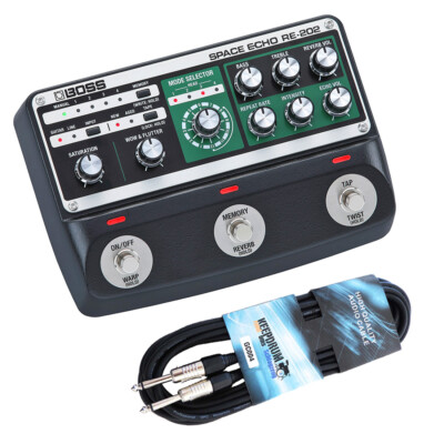 Boss RE-202 Space Echo Effektgerät + keepdrum Klinkenkabel