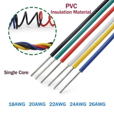 Single Core Single Strand Cable UL1007 Tinned Copper Electronic Wire 26AWG~18AWG