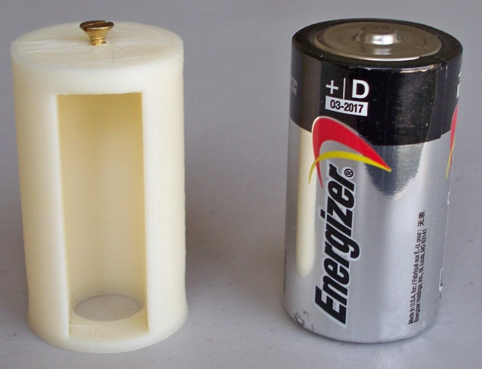 Adaptadores de batería iSmartHome impresos en 3D AA a tamaño D 2 piezas, especial de introducción Foto 2 de 4