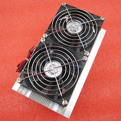 Thermoelectric Peltier Refrigeration Double Cooling System Kit Cooler Fan DIY