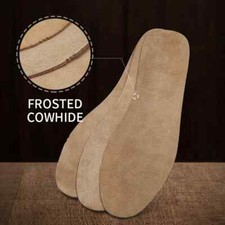 2mm Genuine Cowhide Leather Shoe Insole Absorb Sweat Breathable Foot Repair Pads