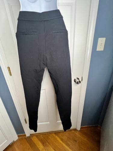 Loft Mujer’s 6 Negro Rayón Ponte Recortado Moderno Ajustado Vestido Pantalón Leggings S Cremallera - Imagen 7 de 14