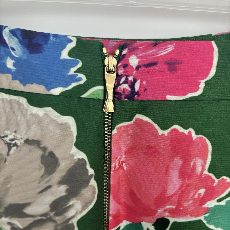 Kate Spade New York Rose Blooms Green Pink Floral Pencil Skirt 2 eBay