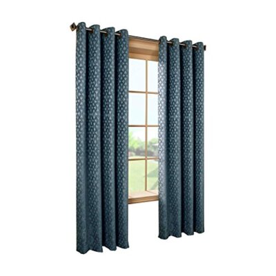 Common Wealth Home Fashions Rope Chenille Couture Patterned 52 x 95'' Blue