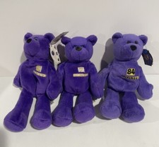 3 Limited Treasures Pro Bear Moss Carter Cunningham NFL Minnesota Vikings Plush