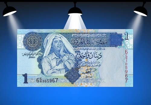 1 Dinar Libyen 2004 S.68a UNC - Bild 1 von 2