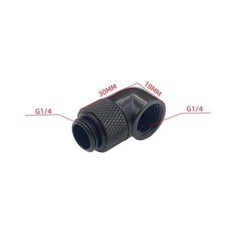 G1/4 90 Degree Tube Fitting Elbow Connector Adapter Kit For PC Water Cooling - Afbeelding 10 van 10