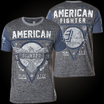AMERICAN FIGHTER Affliction T-Shirt Great Lakes Artisan Grau/Blau