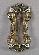 Rare 1900s French bronze enamel ART NOUVEAU BELT BUCKLE