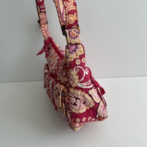 Vera Bradley Crossbody Bag Cargo Sling Purse Raspberry Fizz Paisley Floral Pink - Picture 3 of 13