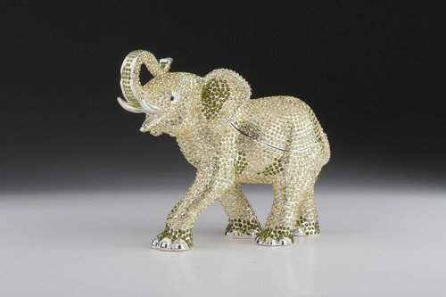 Gran elefante EDICIÓN LIMITADA caja de baratijas Keren Kopal y cristales... - Picture 2 of 12