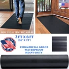 3 X 6 FT COMMERCIAL SCRAPER DOOR MAT HEAVY DUTY RUBBER ENTRANCE INDOOR OUTDOOR