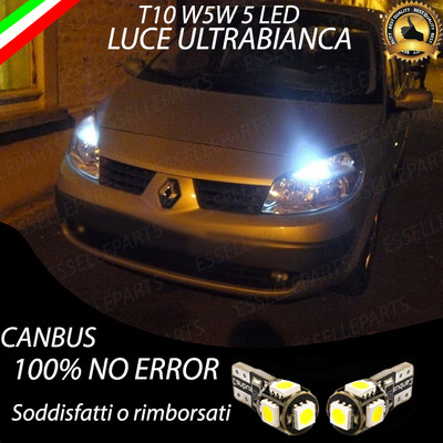 COPPIA LUCI POSIZIONE A Led Renault Megane Scenic Ii T10 Canbus - Foto 2