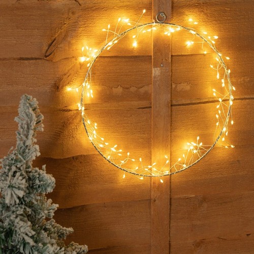 Battery Operated Christmas Firecracker Hoop Light Window Wall Xmas Decoration - Picture 2 of 8