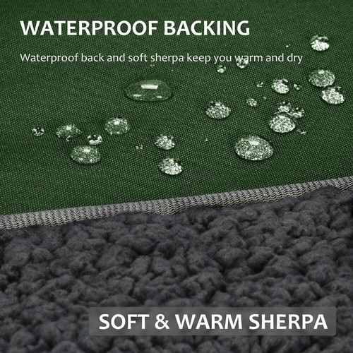 Sherpa Fleece Stadium Windproof Mat for Boat, Outdoors Waterproof Throw Blanket - Picture 2 of 10