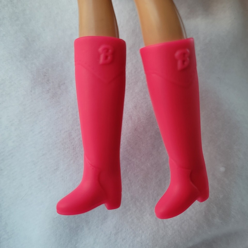 1990s Barbie Mattel Pink Tall English Equestrian Horse Riding Boots