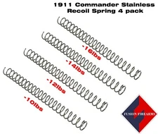 Commander 1911 Recoil Spring 4 pack - Stainless Steel, Lower Calibers