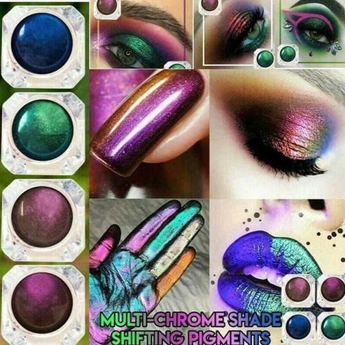 Chameleon Prismatic Eye Shadow Multichrome Palette Makeup Shiny Pigment✿ ! - Picture 1 of 14