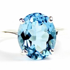 Swiss Blue Topaz, 925 Sterling Silver Ladies Ring, SR055