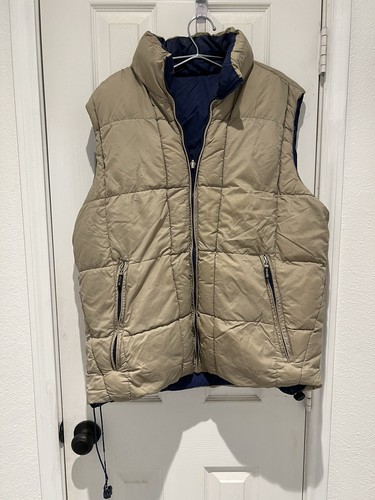 Avalon Sport Reversible Puffer Vest Tan/Blue RN 99007