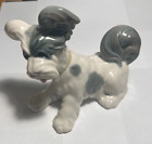Lladro Skye Terrier Dog Puppy #4643 Gray/White Glossy