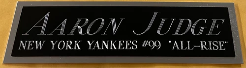 AARON JUDGE Yankees NAMEPLATE AUTOGRAPHED Signed BAT-BASEBALL-PHOTO-JERSEY-CAP