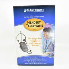 Plantronics T10 Corded Single Line Hands-Free Headset Telephone System New In Bo