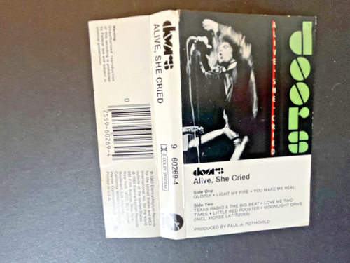 Alive, She Cried, by The Doors, Cassette Tape, 1983, Elektra, Live, Jim Morrison - Foto 7 di 10