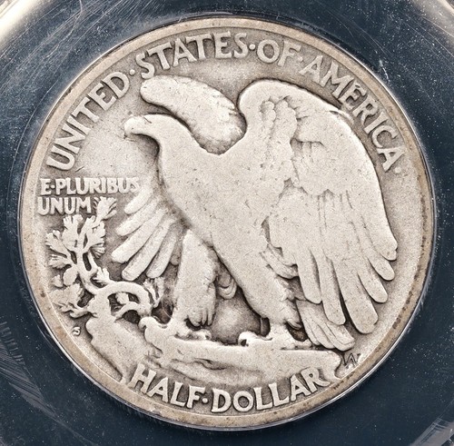 1919-S Mezzo dollaro Liberty a piedi 50c - ANACS GRADED VG 8 - Foto 4 di 4