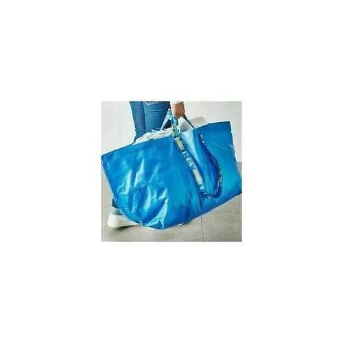 2x IKEA Frakta Large Blue Storage Carrier Bags Shopping Laundry Moving - Picture 2 of 4