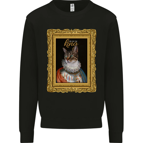 The One True Cat King Funny Kids Sweatshirt Jumper - Picture 16 of 92