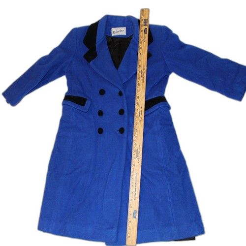 Rothschild Size 7 Blue Wool Vtg Fancy Old Fashioned Coat NICE - Picture 10 of 11