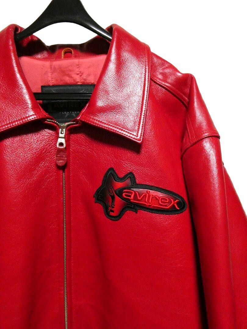 AVIREX Varsity Jacket Coat men Size XXXL red leather Vintage AVIREX Varsity Jacket Coat men Size XXXL red leather Vintage
