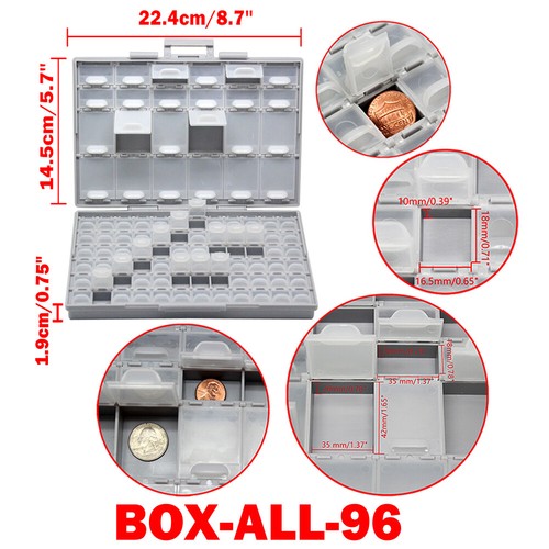 AideTek BOX-ALL-144+96 combo empty boxes compartments Beads part Organizer USA - Bild 5 von 9