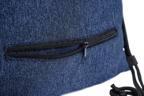 Stylish Cinch Bag Soft Touch Drawstring Backpack w/ Quick Access Zipper Pocket - Picture 8 of 14