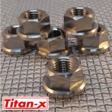  M12 Titanium Flange Nuts  1.5 pitch Motorsport grade 6AL-4V-GR5