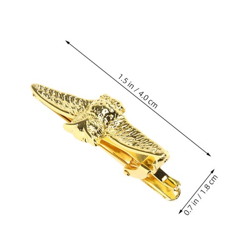 2PCS Herren Gold Tie Clips Business Tie Bar Zink Legierung Krawattenverschlüsse - Bild 12 von 12