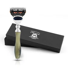 Luxury 5 Edge Razor for Men, Tortoise Horn Imitation Women's Razor, Beard Razor