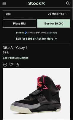 Size 10.5 - Nike Air Yeezy Blink - 366164-003 884497641072| eBay