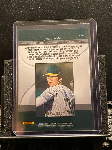 Jacob Wilson 2023 Elite Extra Aspirations Blue #26/349 - Athletics - Picture 2 of 2