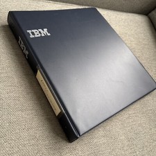 Vintage 1980 s IBM 3-ring 1  Binder Black w/M...