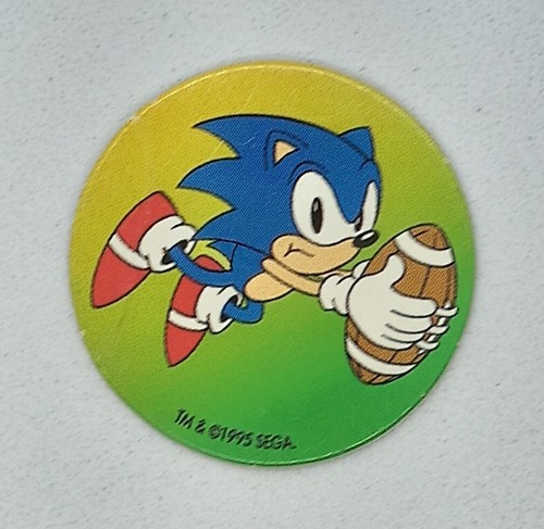 Pogs (slammers) Sonic The Hedgehog & Taz - Rétro Sega TM - Occasion - Collection Années 90