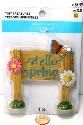 Tiny Treasures Celebrate It Easter Hello Spring Sign 502663   BZV